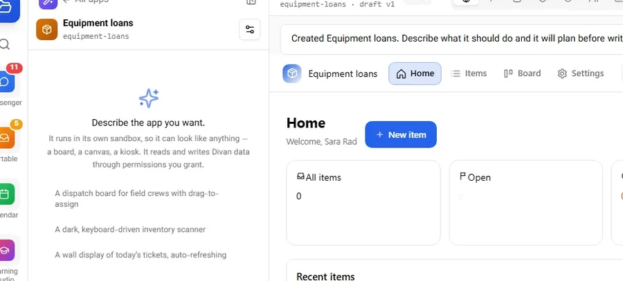 App Studio: Build apps for the organisation by describing them.